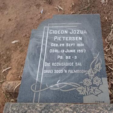 PIETERSEN Gideon Jozua 1881-1957 &amp; Maria Johanna Salomina 1896-1966
