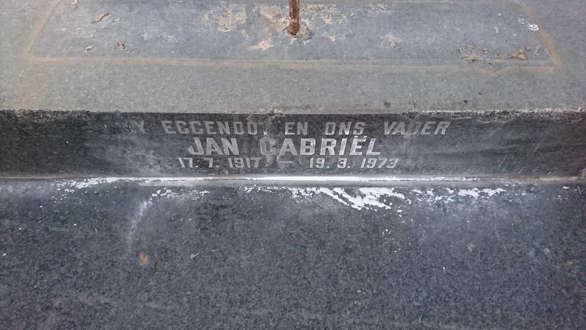 PLESSIS Jan Gabriël, du 1917-1973