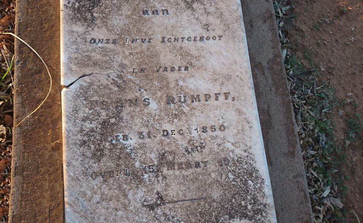 RUMPFF Frans 1850-1916