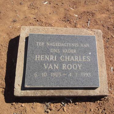 ROOY Henri Charles, van 1925-1993