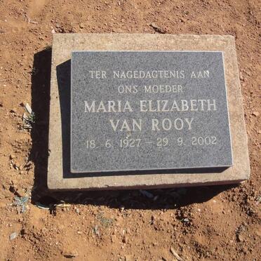 ROOY Maria Elizabeth, van 1927-2002