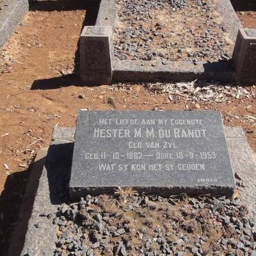 RANDT Hester M.M., du nee VAN ZYL 1882-1953