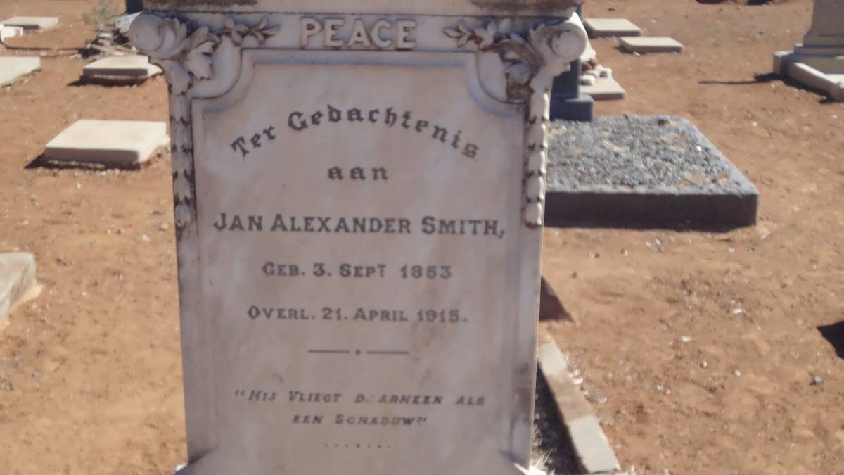 SMITH Jan Alexander 1853-1915