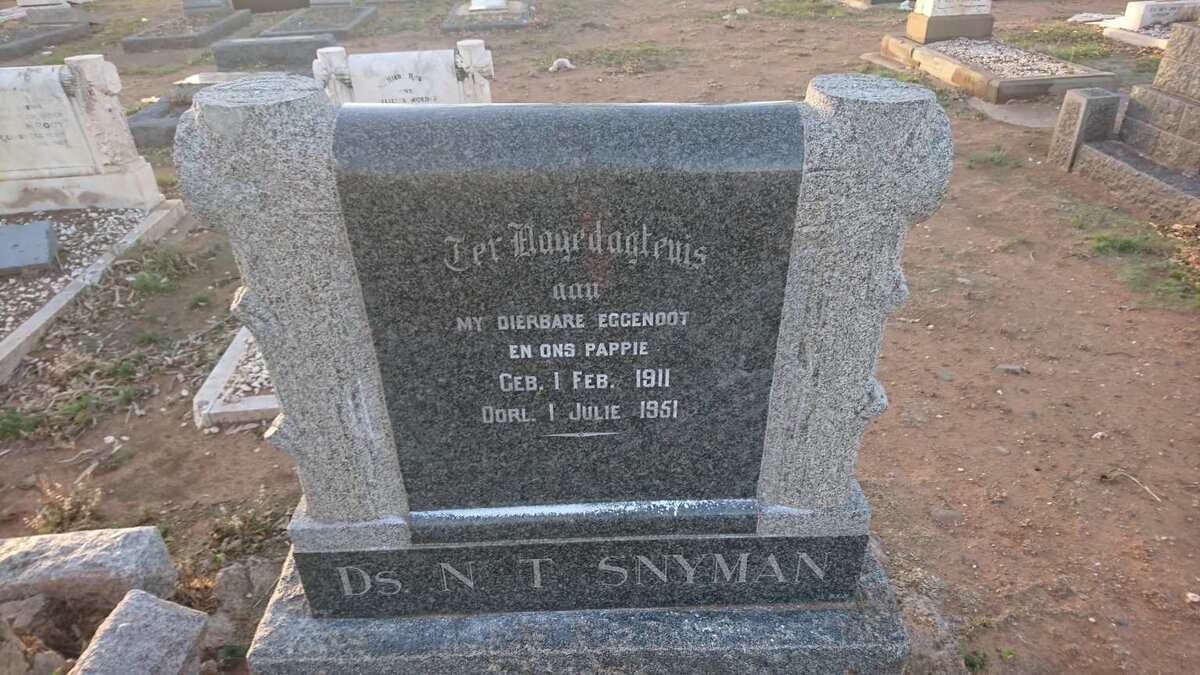 SNYMAN N.T. 1911-1951