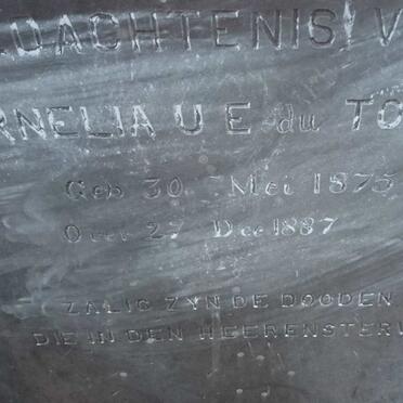 TOIT Cornelia U.E., du 1875-1887