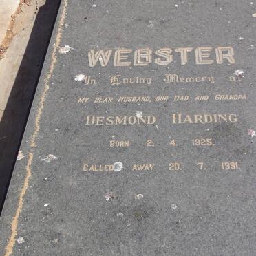 WEBSTER Desmond Harding 1925-1991