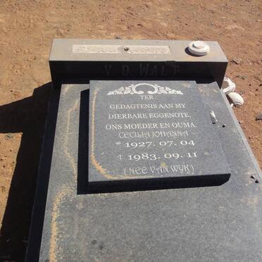 WALT Cecilia Johanna, v.d. nee VAN WYK 1927-1983