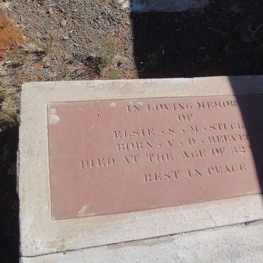 STUCKE Elsie S.M. nee V.D. HEEVER