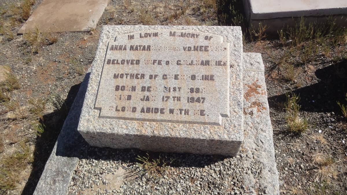HARRIES Anna Katarina, nee V.D. HEEVER 1886-1947
