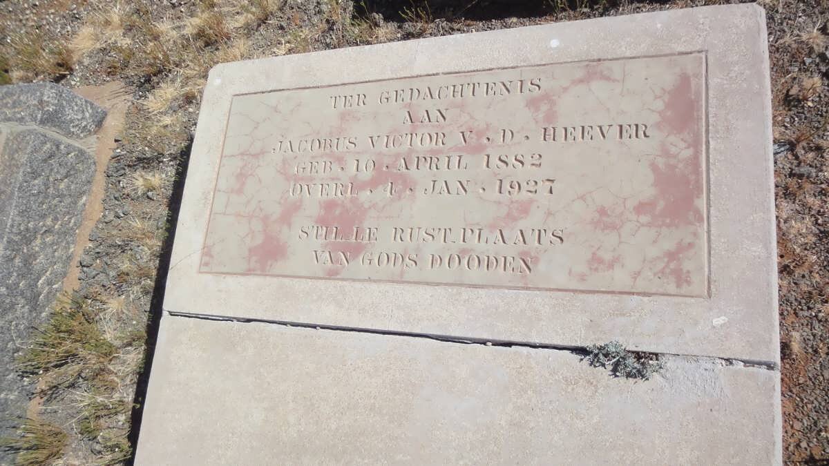 HEEVER Jacobus Victor, V.D. 1882-1927
