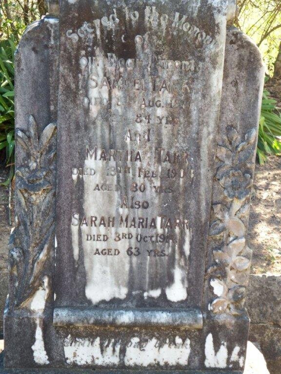 TARR Samuel -1914 &amp; Martha -1905 :: TARR Sarah Maria -1914