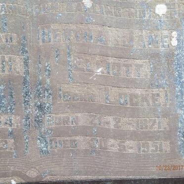 ELLIOTT Herbert W.H. 1854-1933 &amp; Bertha Jane LOCKE 1871-1951