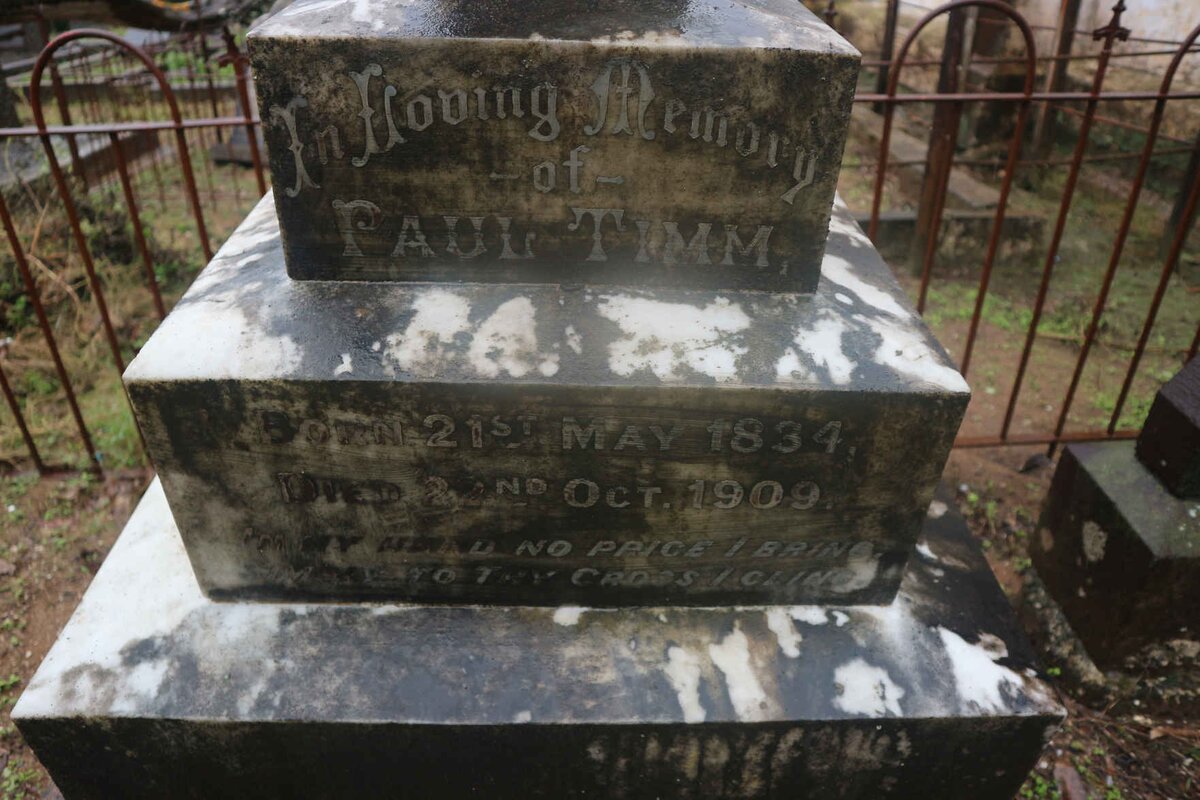 TIMM Paul 1834-1909 &amp; Emma Elizabeth -1917