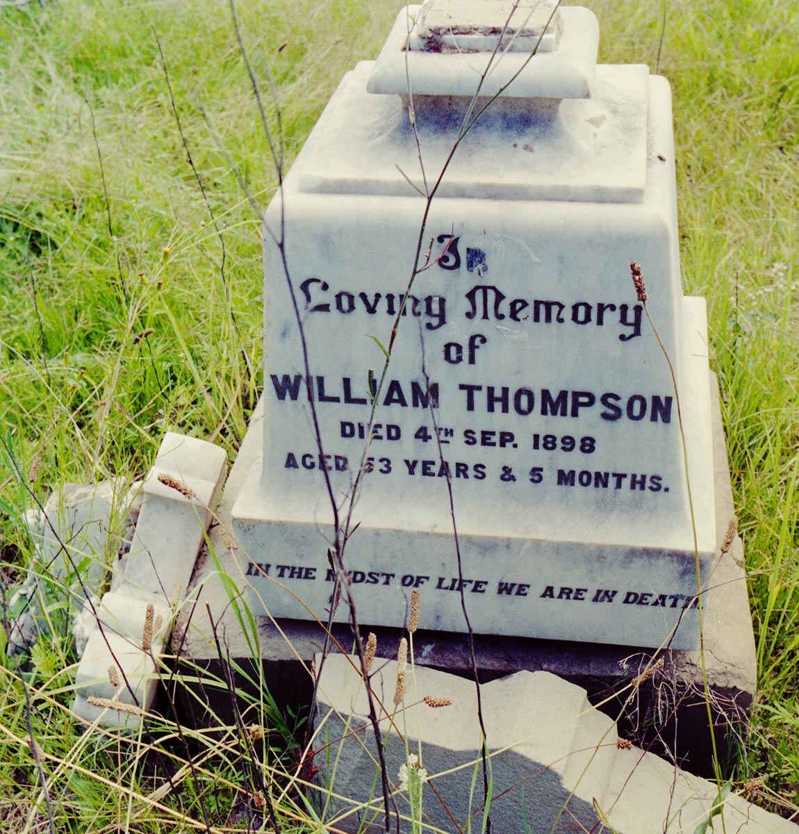 THOMPSON William -1898