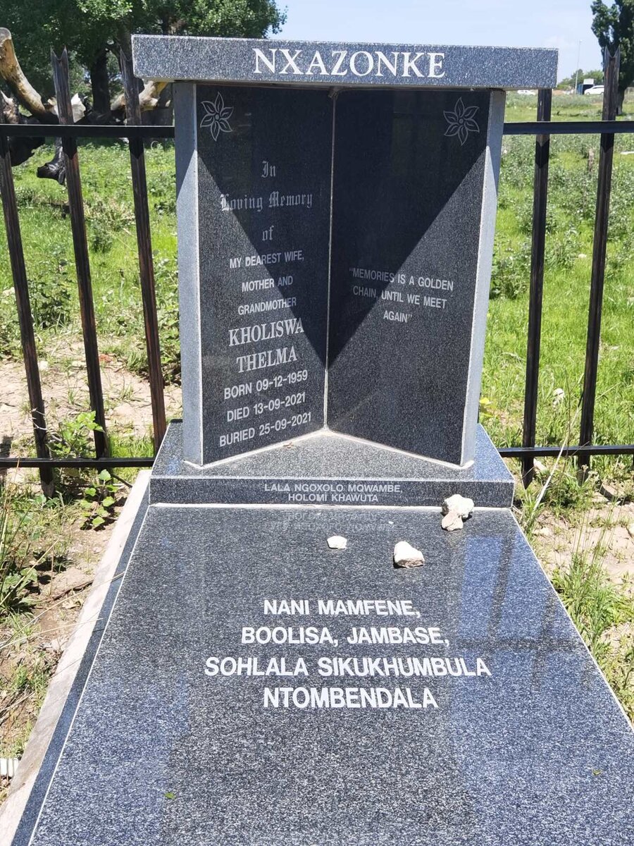 NXAZONKE Kholiswa 1959-2021