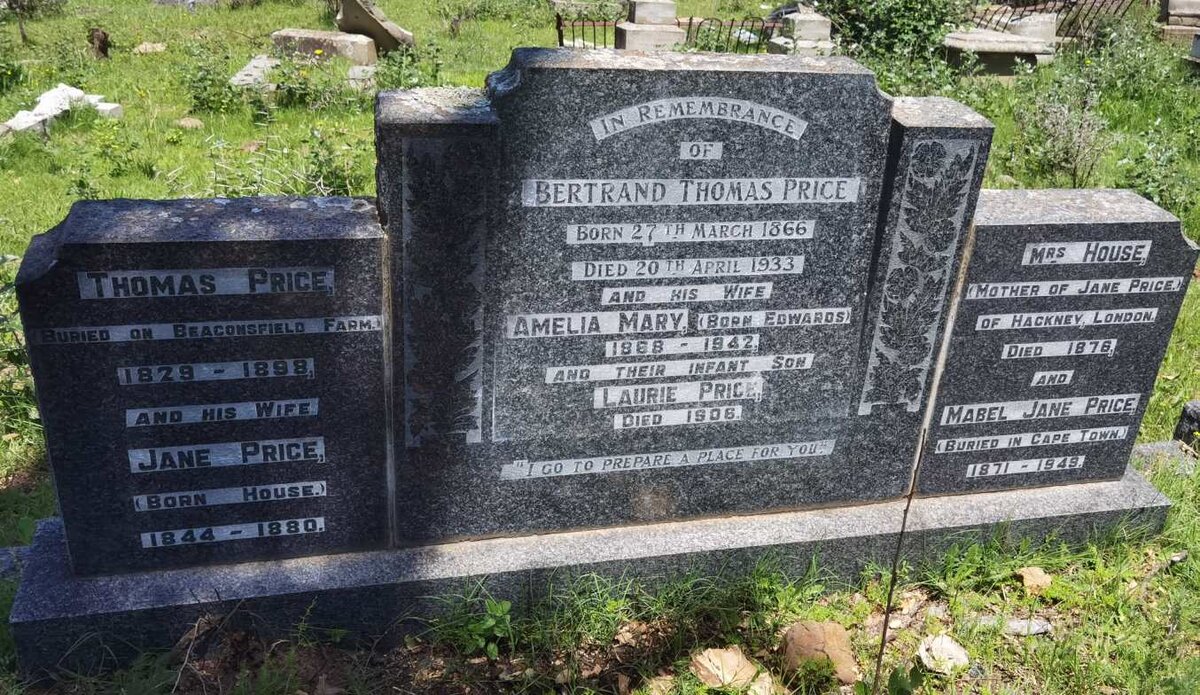 PRICE Thomas Bertrand 1866-1933 &amp; Amelia Mary EDWARDS 1868-1942 :: PRICE Laurie -1906