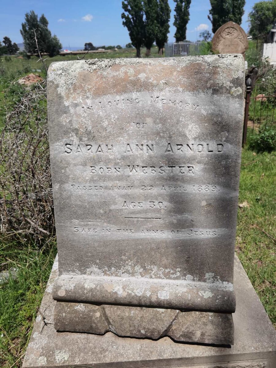 ARNOLD Sarah Ann nee WEBSTER -1889
