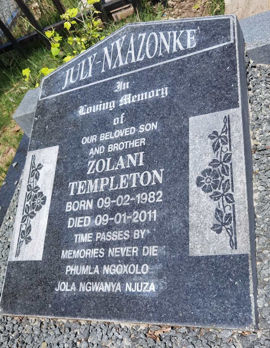 NXAZONKE Zolani 1982-2011