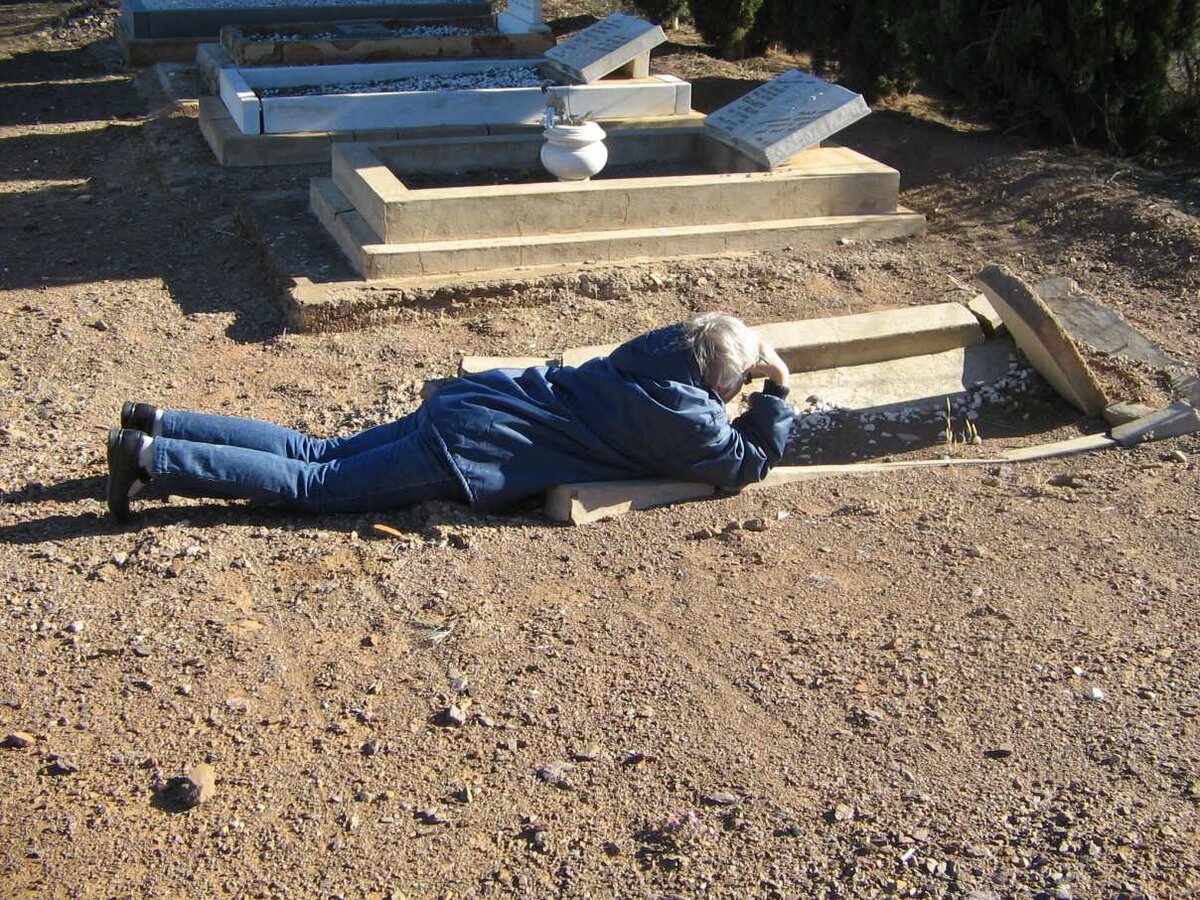 2. Hard at work recording gravestones