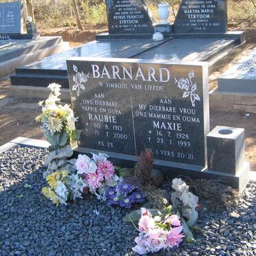 BARNARD Raubie 1913-2000 &amp; Maxie 1928-1993