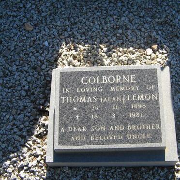 COLBORNE Thomas Lemon 1898-1981