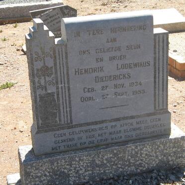 DIEDERICKS Hendrik Lodewikus 1934-1955