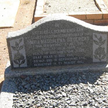 DIEDERICKS Maria Magdalena nee VAN DER MESCHT 1908-1958