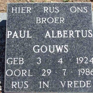 GOUWS Paul Albertus  1924-1986