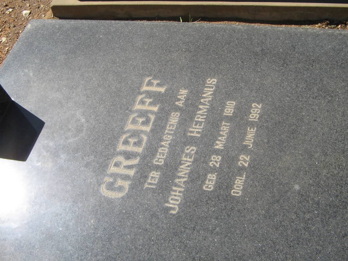 GREEFF Johannes Hermanus 1910-1992