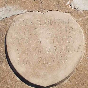 GOUWS Peterus J.H. 1870-1950