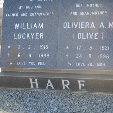 HARE William Lockyer 1918-1988 &amp; Oliviera A.M. 1921-1996