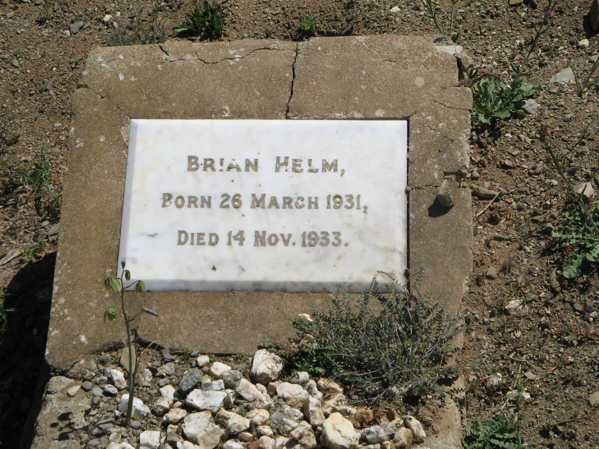 HELM Brian 1931-1933