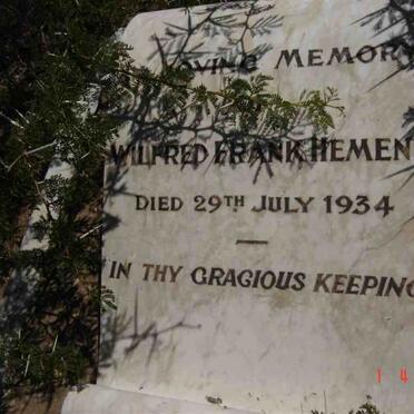 HEMENS Wilfred Frank -1934
