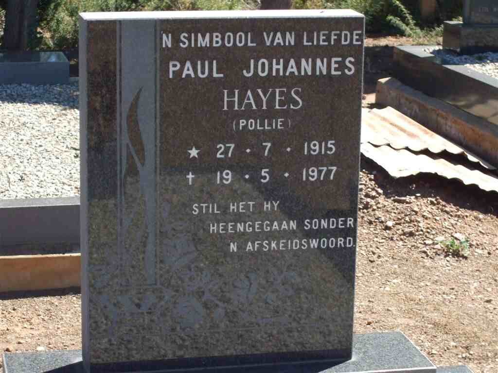 HAYES Paul Johannes 1915-1977
