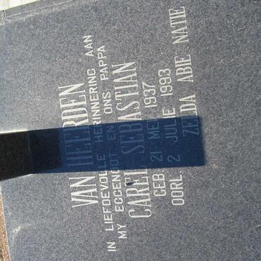 HEERDEN Carel Sebastian, van 1937-1993