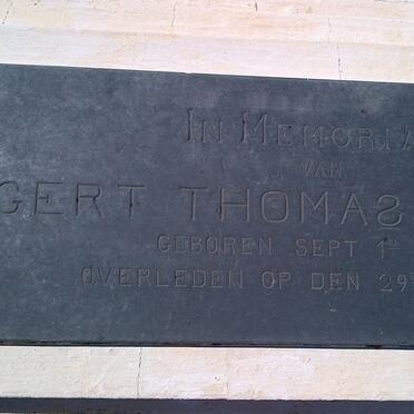 KRUGER Gert Thomas 1872-1891
