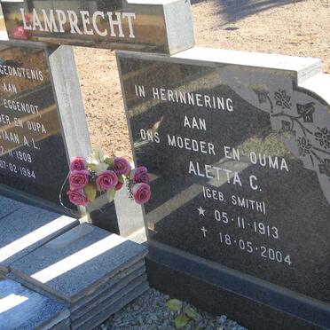 LAMPRECHT Christiaan A.L. 1909-1984 &amp; Aletta C. SMITH 1913-2004
