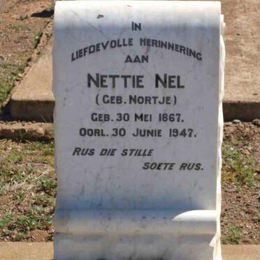 NEL Nettie nee NORTJE 1867-1947