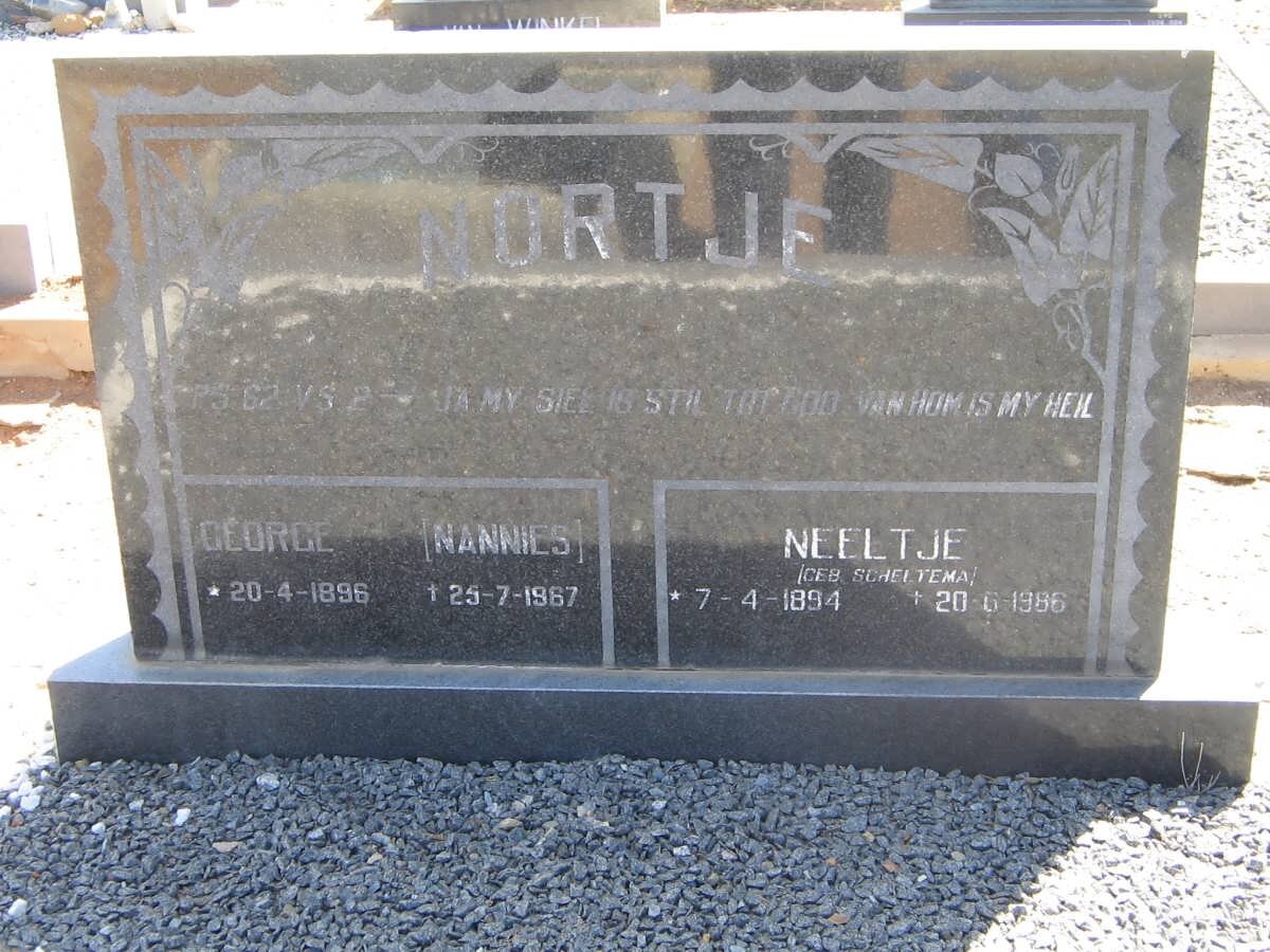 NORTJE George 1896-1967 &amp; Neeltje SCHELTEMA 1894-1986