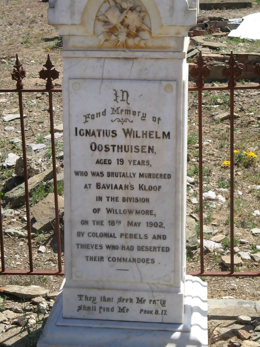 OOSTHUISEN Ignatius Wilhelm  -1902