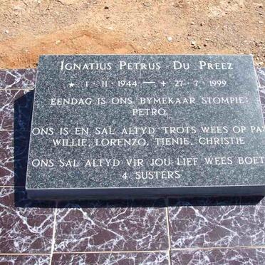 PREEZ Ignatius Petrus, du 1944-1999