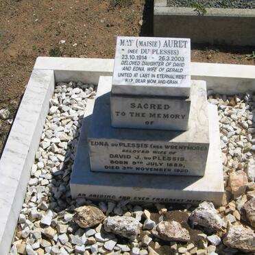 PLESSIS Edna, du nee WRENTMORE 1889-1920 :: AURET May nee DU PLESSIS 1914-2003
