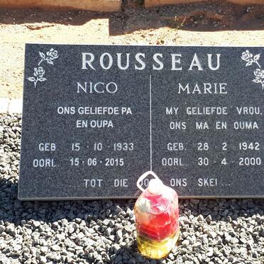ROUSSEAU Nico 1933-2015 &amp; Marie 1942-2000