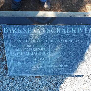 SCHALKWYK Willem Jacobus, DIRKSE van 1931-2012
