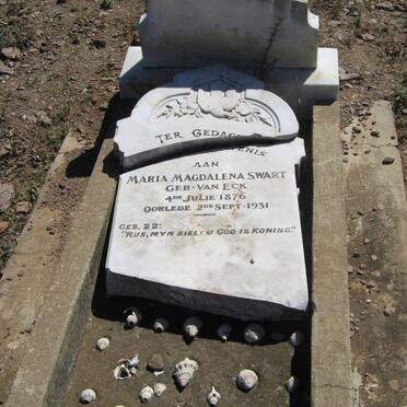 SWART Maria Magdalena nee Van ECK 1876-1931