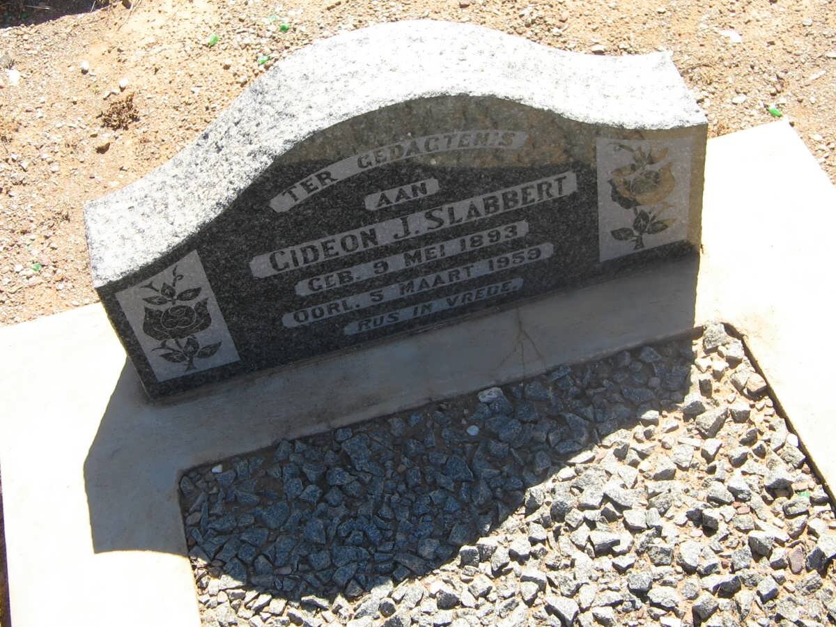 SLABBERT Gideon J. 1893-1959