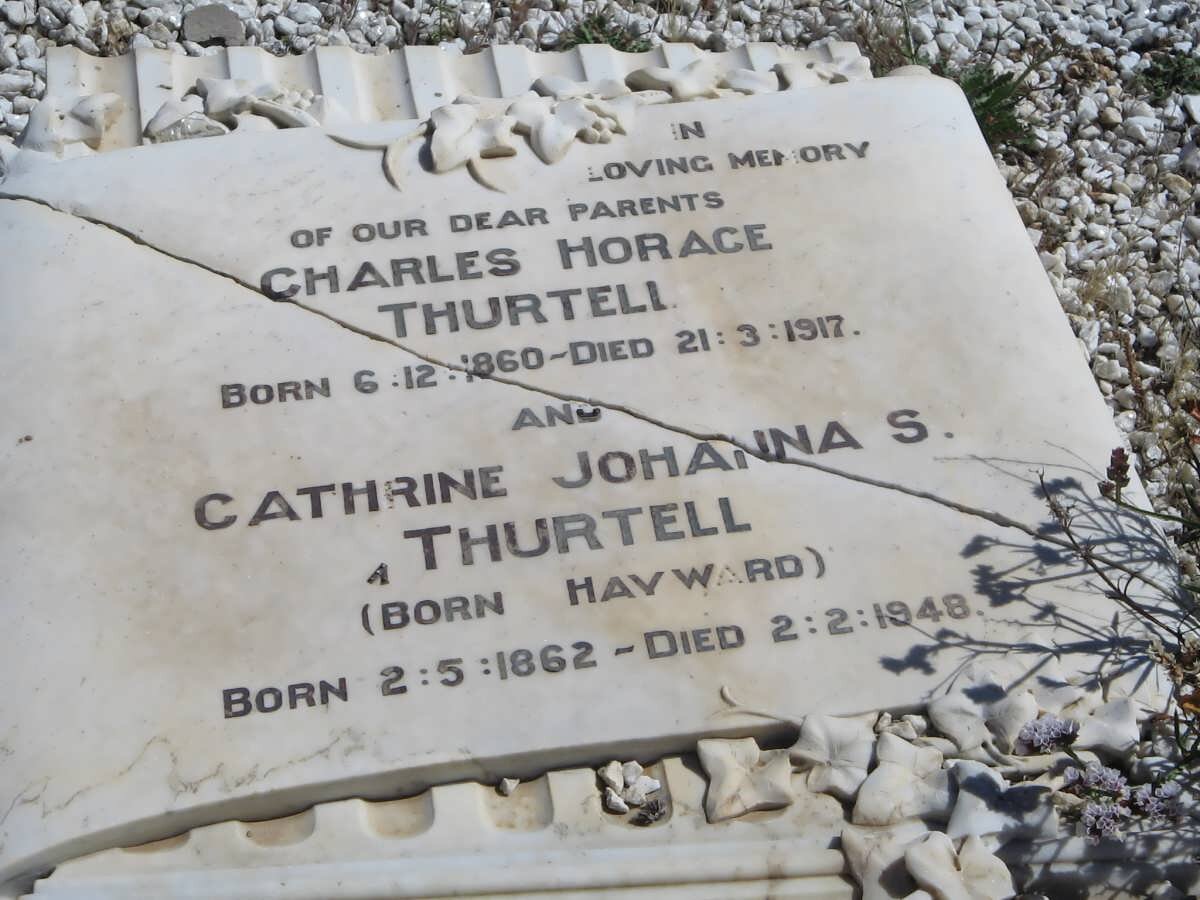 THURTELL Charles Horace 1860-1917 &amp; Cathrine Johanna S. HAYWARD 1862-1948