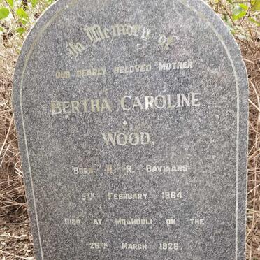 WOOD Bertha Caroline 1864-1926