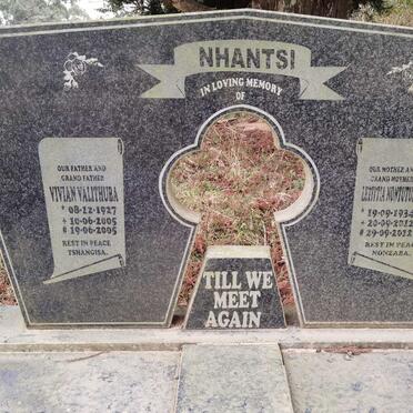 NHANTSI Vivian Valithuba 1927-2006 &amp; Letitia Nontuzelo 1934-2012