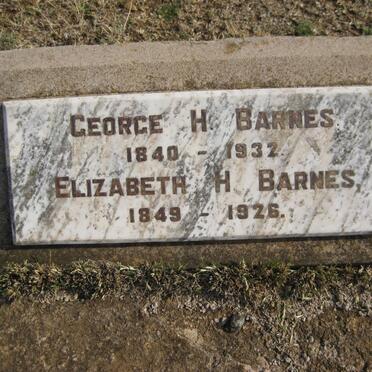 BARNES George 1840-1932 &amp; Elizabeth H. 1849-1926